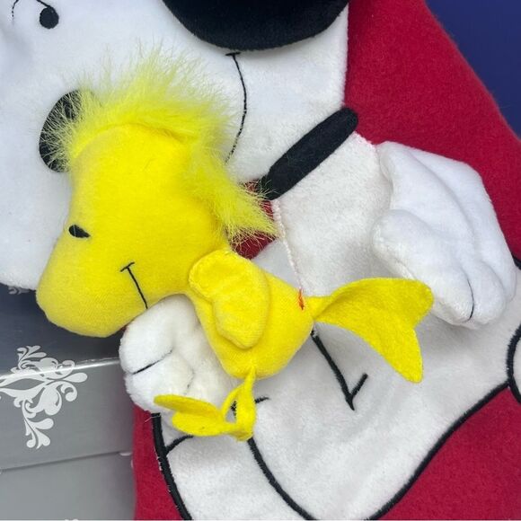 Hallmark Peanuts Collection Snoopy w/ detachable Woodstock Stocking NWT - Picture 3 of 11
